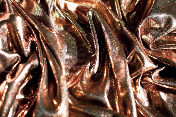 Текстура Золотої Тканини Хвилях — стокове фото