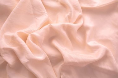 Pembe ipek kumaş arka plan, tasarım için yumuşak ve yüzen doku