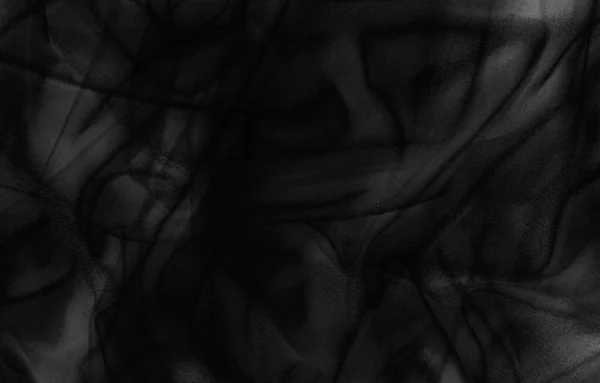 Black Texture Dark Wavy Glossy Silk Drapery — Stock Photo, Image