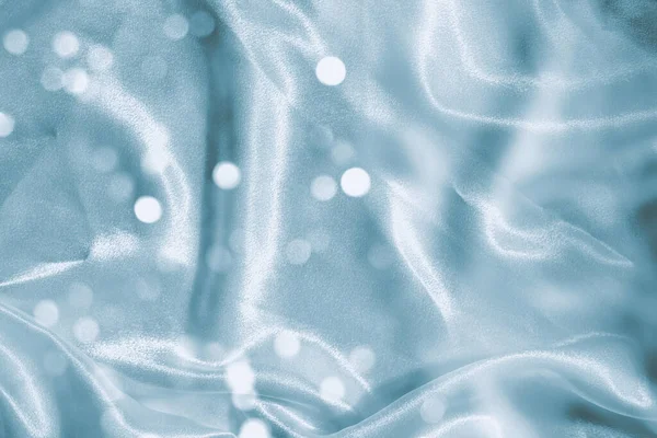 Csillogó Flitterek Kék Szövet Textúra Könnyű Pasztell Hűvös Háttér Menyasszonyi — Stock Fotó