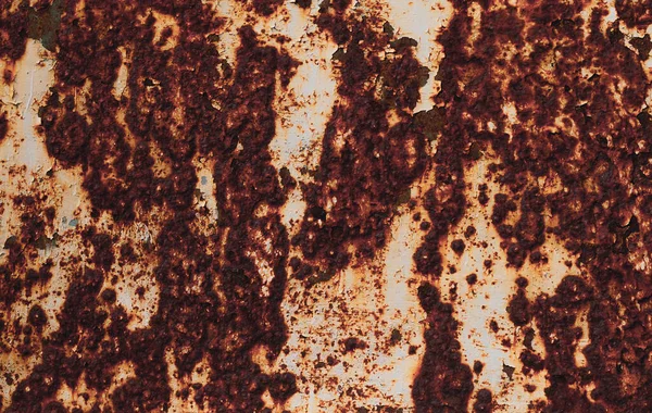 Textura Hierro Oxidado Pintura Agrietada Sobre Una Vieja Superficie Metálica —  Fotos de Stock