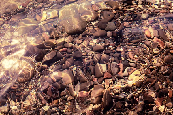 Pedras Sob Água Mar Clara — Fotografia de Stock