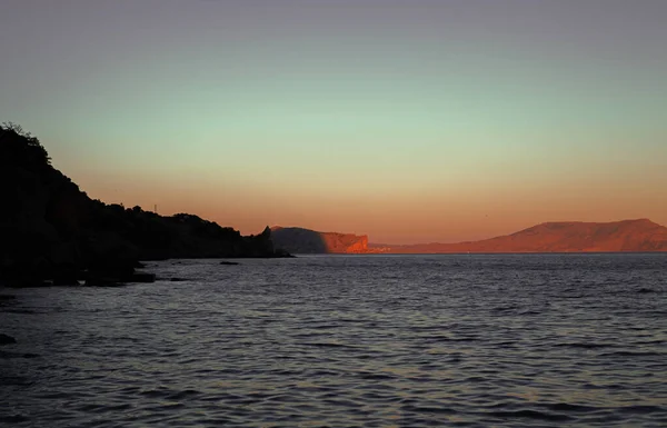 Seascape Mountains Sunset — Stock Photo, Image