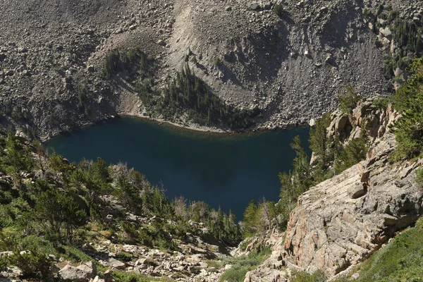 Olhando Para Baixo Emerald Lake Partir Flattop Mountain Trail Rocky — Fotografia de Stock