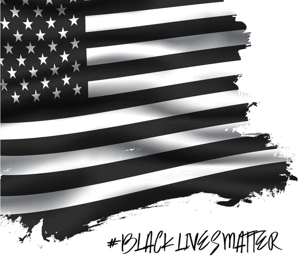 Black Lives Matter Banner Background Illustration Movement Freedom Human Rights — Stock Vector