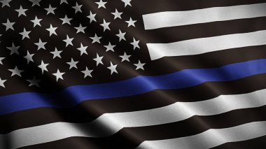Amerikan bayrağı, kolluk kuvvetlerine verilen desteğin sembolü, ABD bayrağı..