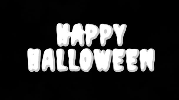 Joyeux Texte Halloween Pour Invitation Fête Effet Fumée Carte Vœux Séquence Vidéo Libre De Droits