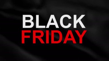 Kara Cuma metni uzun gölge etkisi animasyonu. 4K çözünürlüğü. Kara Cuma satış konsepti animasyon vvvvvvvvvvvvvv