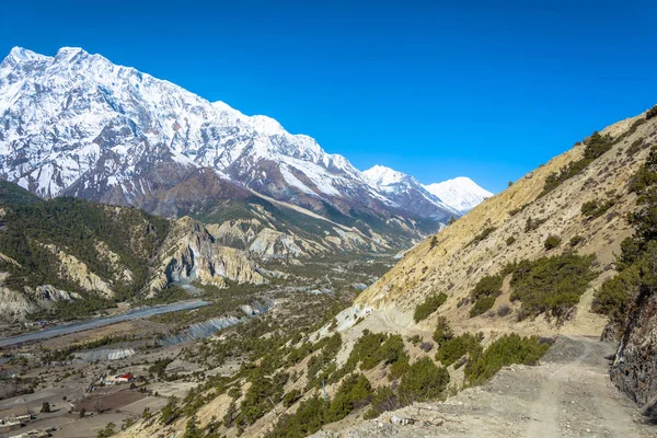 Bella Vista Sulla Pista Dell Aeroporto Hamde Himalaya Nepal — Foto Stock