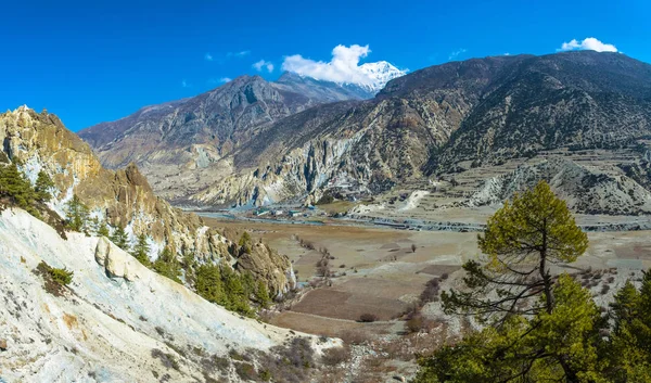 Bellissimo Paesaggio Montano Con Vista Sul Fiume Bagmati Una Giornata — Foto Stock