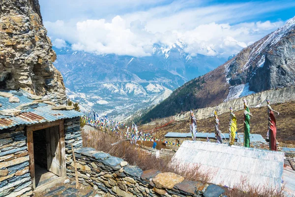 Bella Vista Della Zona Nella Zona Grotta Milarepa Nepal — Foto Stock