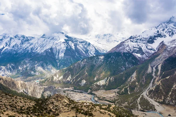 Bela Paisagem Montanhosa Com Rio Bagmati Himalaia Dia Primavera Nepal — Fotografia de Stock