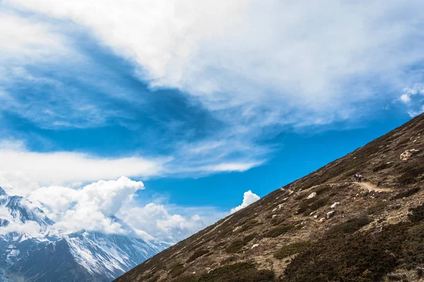Pendiente Montaña Contra Cielo Nublado Himalaya Nepal — Foto de Stock