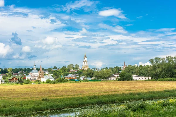 Beautiful Landscape Ancient City Suzdal Summer Cloudy Day Russia — Stock Photo, Image