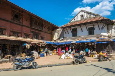 Katmandu, Nepal-13.04.2018: ticaret satırları 13 Nisan 2018 Katmandu, Nepal.