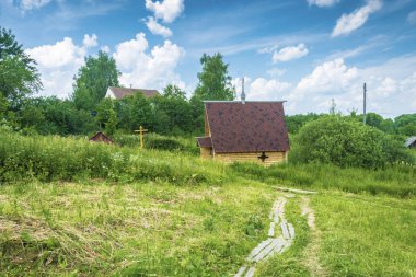 John the Baptist kutsal bahar güneşli yaz günü, köy Parskoe, Rodnikovskiy district, Ivanovo region, Rusya Federasyonu.