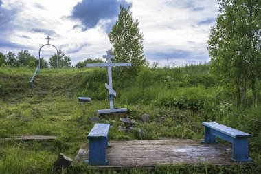 Kutsal bahar Saint Jonah, Metropolitan Moskova ve bütün Rusya, Odushevo Köyü, Soligalichsky bölgesi, Kostroma region, Rusya Federasyonu. 