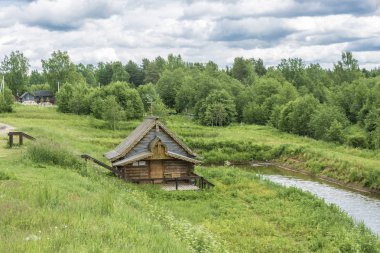 Radonezhsky St Sergius, Anthony ve mağaralar, Solba, Pereslavl Theodosius kutsal kaynak bölge, Yaroslavl bölgesi, Rusya Federasyonu. 