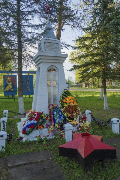 Obelisk żołnierzy zabitych w Wielkiej Wojnie Ojczyźnianej, 05/09/201 — Zdjęcie stockowe