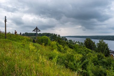 Levitan Dağı'ndan Volga Nehri manzarası, 08/02/2019, Plyos