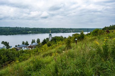 Levitan Dağı'ndan Volga Nehri manzarası, Plyos, Ivanovo Re