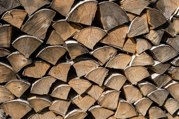 Текстура больших березовых дров при ярком солнечном свете . — стоковое фото