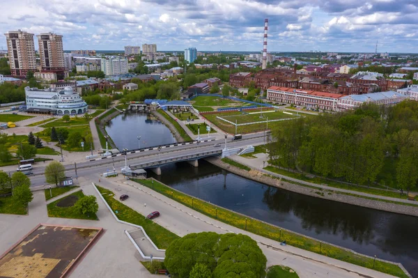 Ivanovo Region Ivanovo Rusko 2020 Pohled Trubce Města Ivanovo Řeky — Stock fotografie