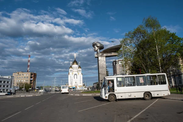 Ivanovo Región Ivanovo Rusia 2020 Plaza Estación Una Tranquila Tarde —  Fotos de Stock