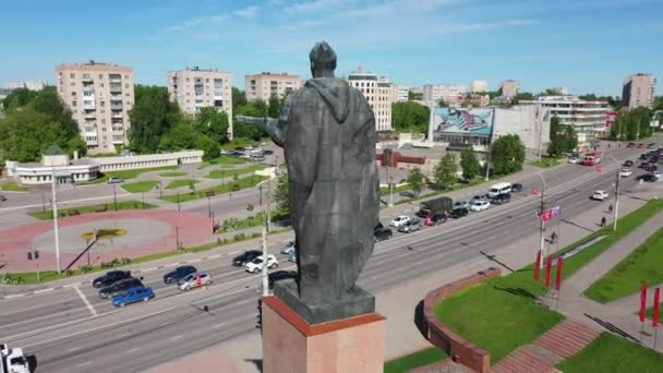 Ivanovo Ivanovo Oblast Oroszország 2020 Emlékmű Front Hátvéd Hőseinek Ivanovóban — Stock videók