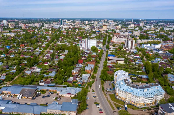 Ivanovo Region Ivanovo Rusko 2020 Město Ivanovo Ptačího Letu Letního — Stock fotografie