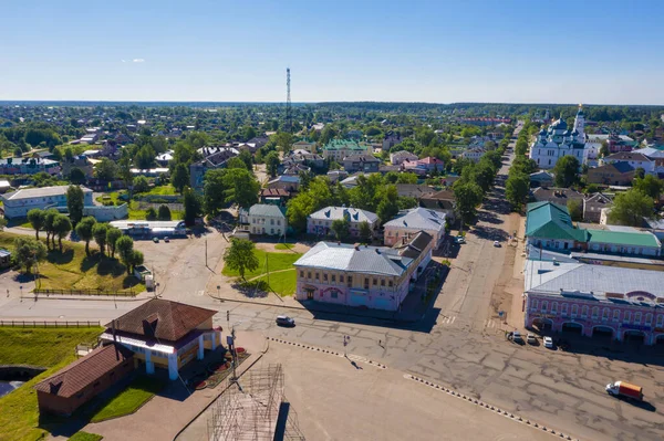 Uglich Região Yaroslavl Rússia 2020 Vista Cidade Catedral Epifania — Fotografia de Stock