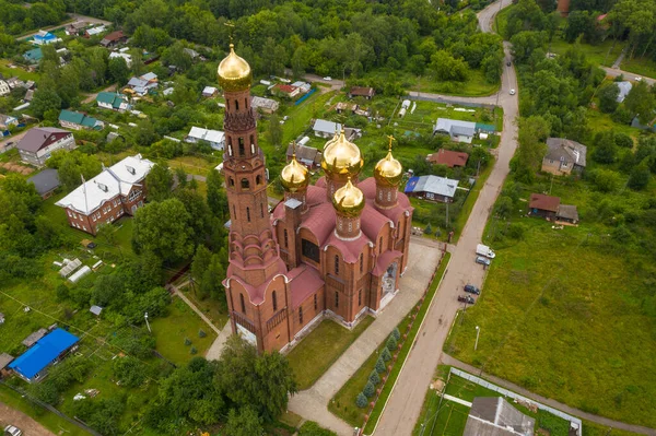 Bovenaanzicht Van Kerk Van Opstanding Van Christus Stad Vichuga Regio — Stockfoto