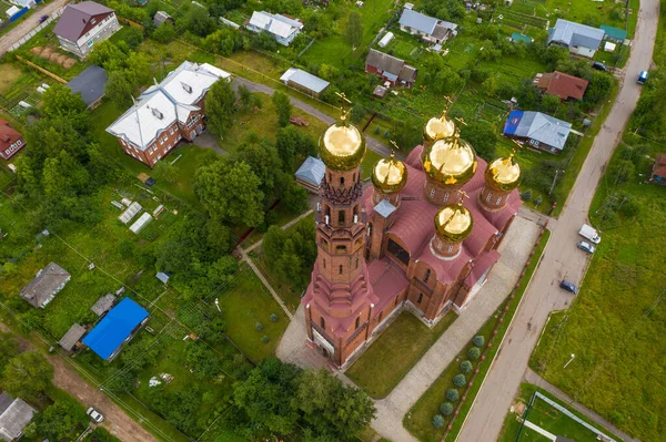 Bovenaanzicht Van Kerk Van Opstanding Van Christus Stad Vichuga Regio — Stockfoto