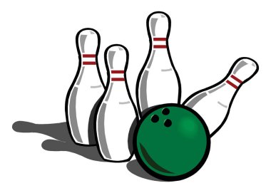 Bowling pin simgesi vektörü. Bowling oyunu işareti simgesi. Bowling logo illüstrasyon. Beyaz arka planda basit tasarım stili.