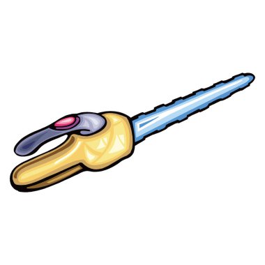 beyaz arka plan üzerinde elektrikli kithen bıçak