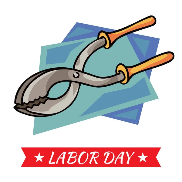 Labor day banner on white background — Stock Vector