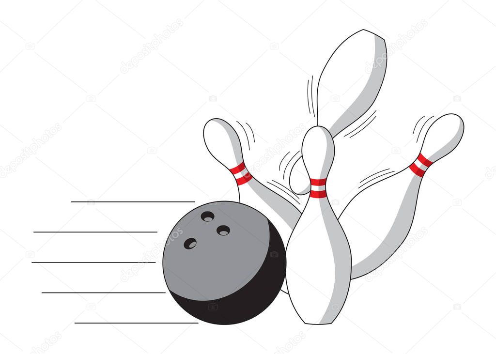 Bowling pin icon vector. Bowling game sign icon. Bowling logo illustration. Simple design style on white background.