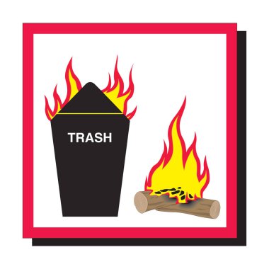 Ateş içinde çöp. Çöp yakar.