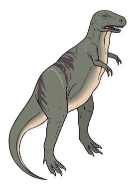 Dinozor siluet ikonu. Vektör çizimi