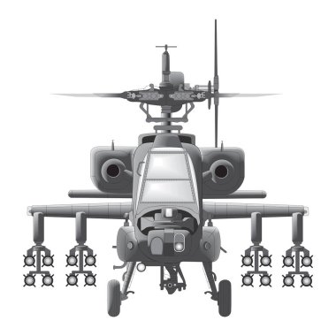 apache savaş makinesi vektör illüstrasyon