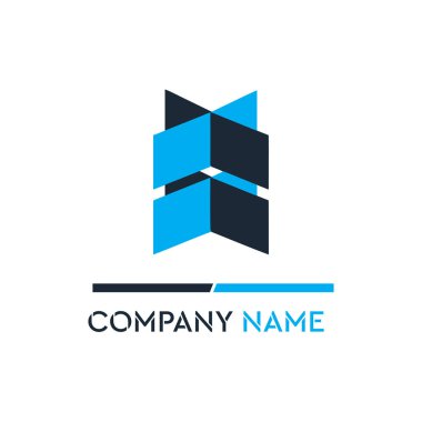 Emlak, Emlak ve İnşaat Logosu Şirketi tabelası için tasarım. Vektör Logosu .