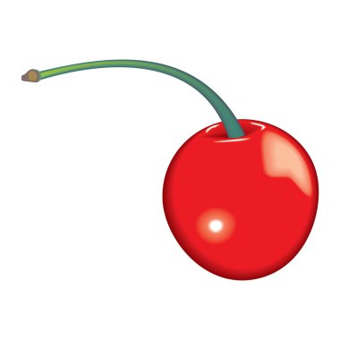 Kiraz simgesi. Isometric ve 3D görünüm.