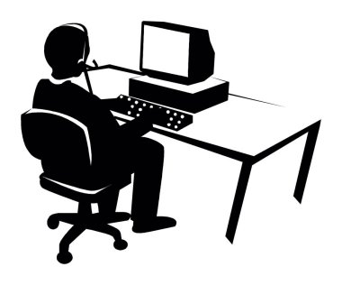 operatör arama simgesi - operatör arama izole , müşteri hizmetleri illüstrasyon - Vektör operatörü