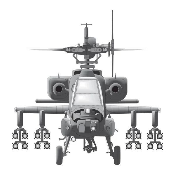 Apache máquina de guerra vector ilustración — Vector de stock