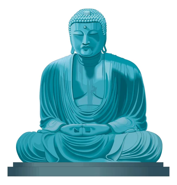 Budha gran estatua taiwan religión — Vector de stock