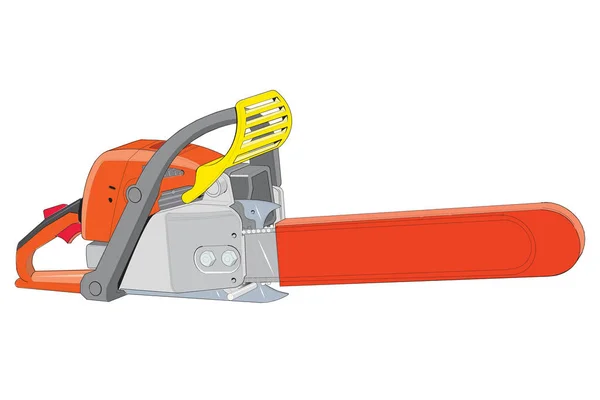 Hand Chainsaw Icon on White Background. Vector — Stock Vector