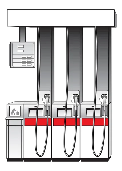 Distributore di benzina. Icona vettoriale — Vettoriale Stock