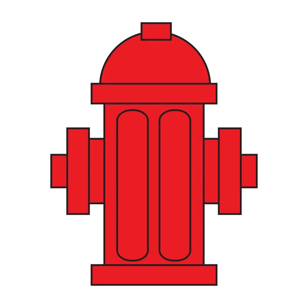 Illustrazione idrante rosso, attrezzatura urbana — Vettoriale Stock