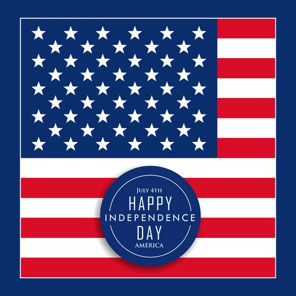 Dia de independência de EUA. 4 de julho feliz dia da independência da América — Vetor de Stock