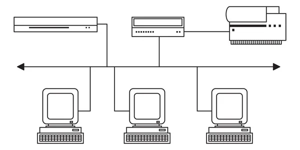 Εικονίδιο γραμμικού τοπικού δικτύου από την ασφάλεια του Internet και τη συλλογή διάρθρωσης δικτύου. Εικονίδιο τοπικού δικτύου λεπτή γραμμή απομονώνεται σε λευκό φόντο. τοπικό δίκτυο μοντέρνα εικόνα — Διανυσματικό Αρχείο